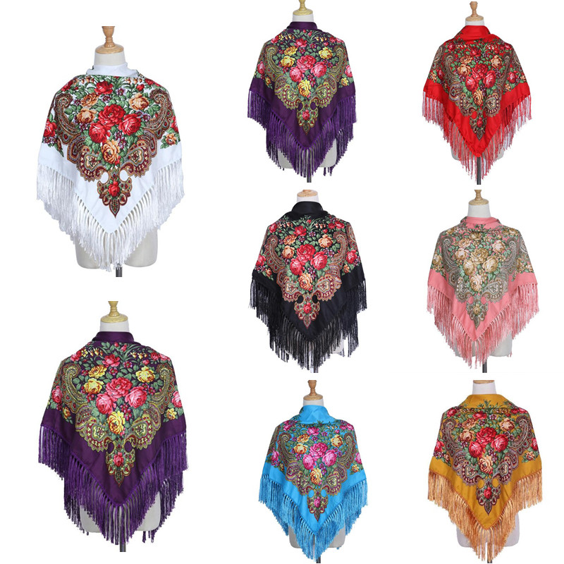 Shawl Wrap Winter - Retro Printed Scarf Winter Boho Shawl
