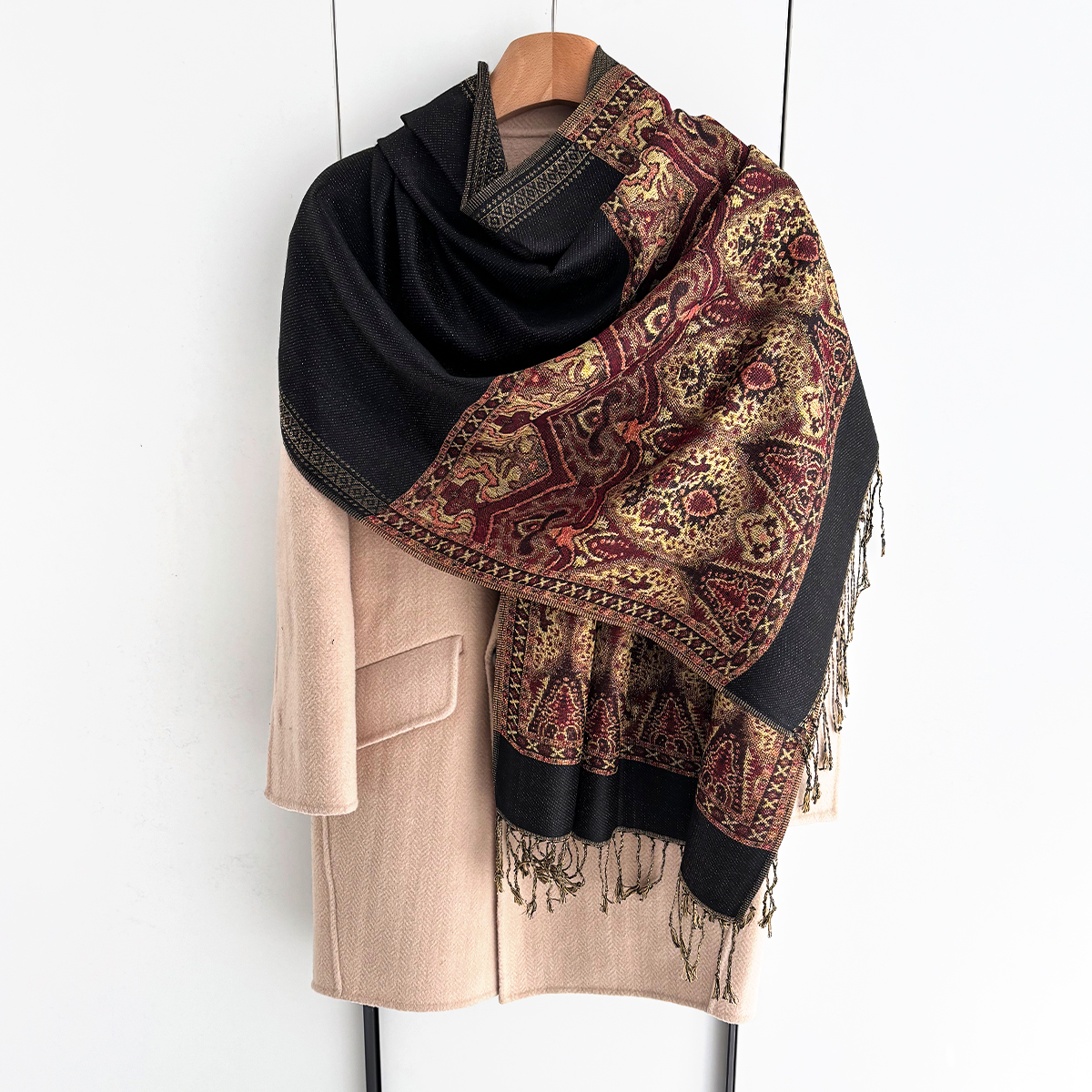 Cashmere Pashmina Wrap - Luxury Scarf For Women Autumn Faux