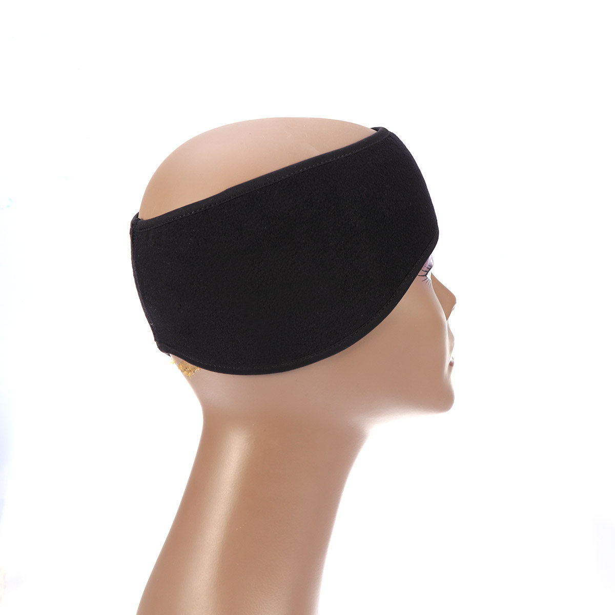 Fleece Ear Warmer Band - Unisex Black Ear Warmer Headband Winter