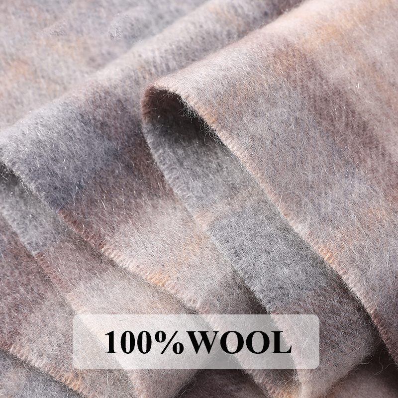 Wool Scarf Men - 2025 Highly Selected 100% Wool Red