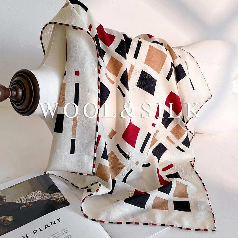 Wool Scarf Men - 30% Silk 70% Wool Women's Scarf
