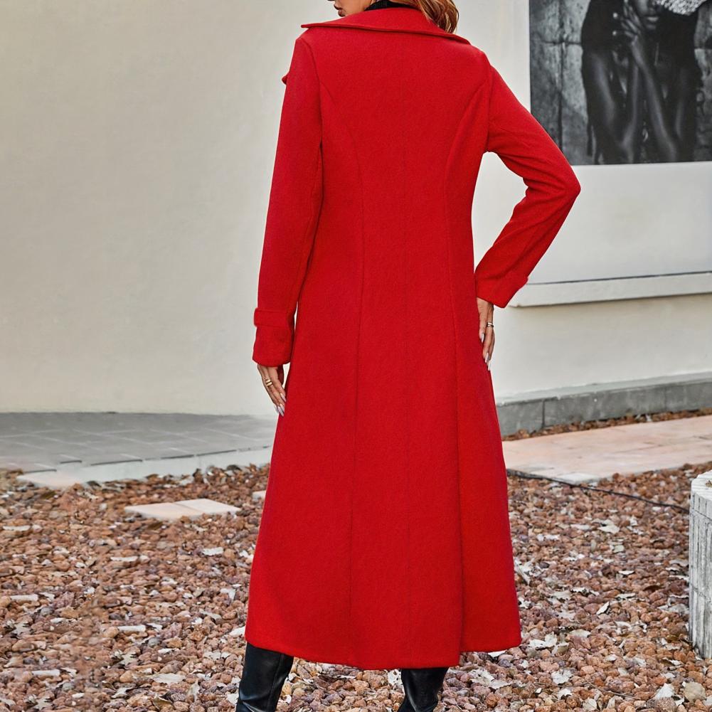 Women's Long Wool Coat Double- – Wool Coat Peacoat Bewertung und Preis