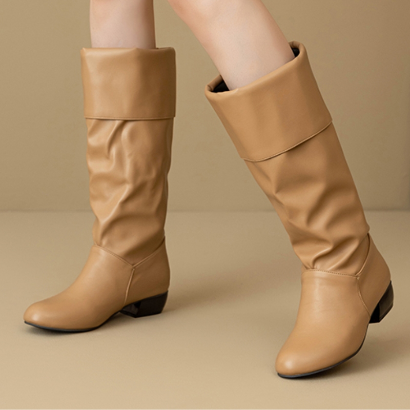 Slip on Knee High Boots Pleate – Waterproof Winter Boot Bewertung und Preis
