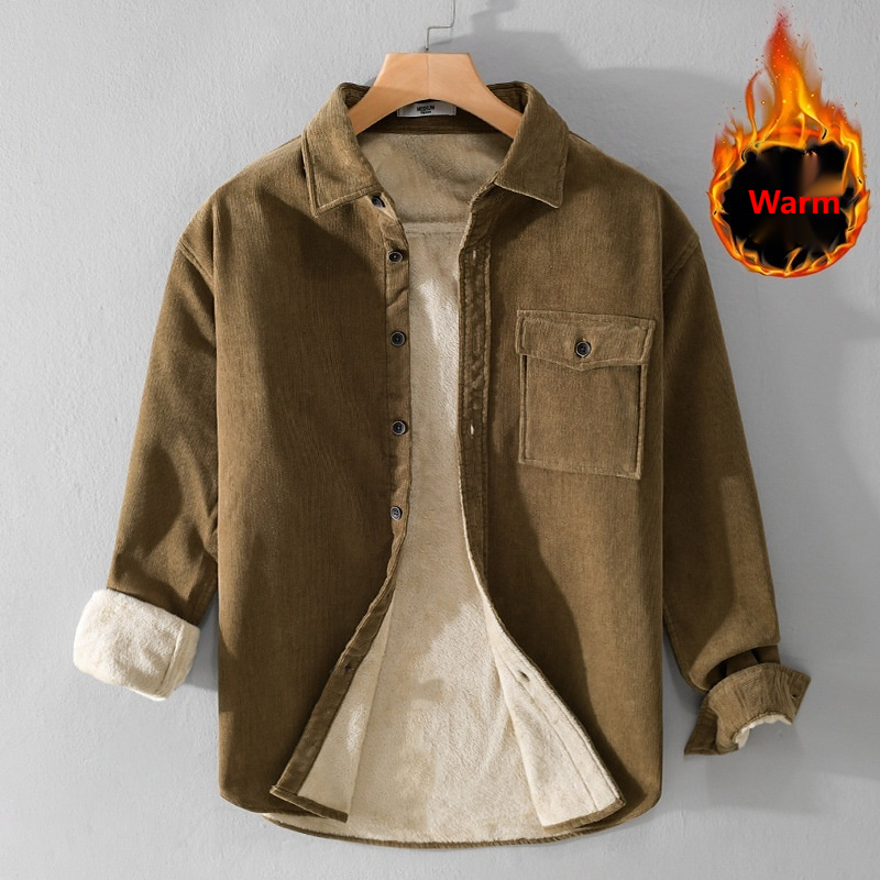 Men's Corduroy Shirt Jacket He – Flannel Shirt Lined Bewertung und Preis