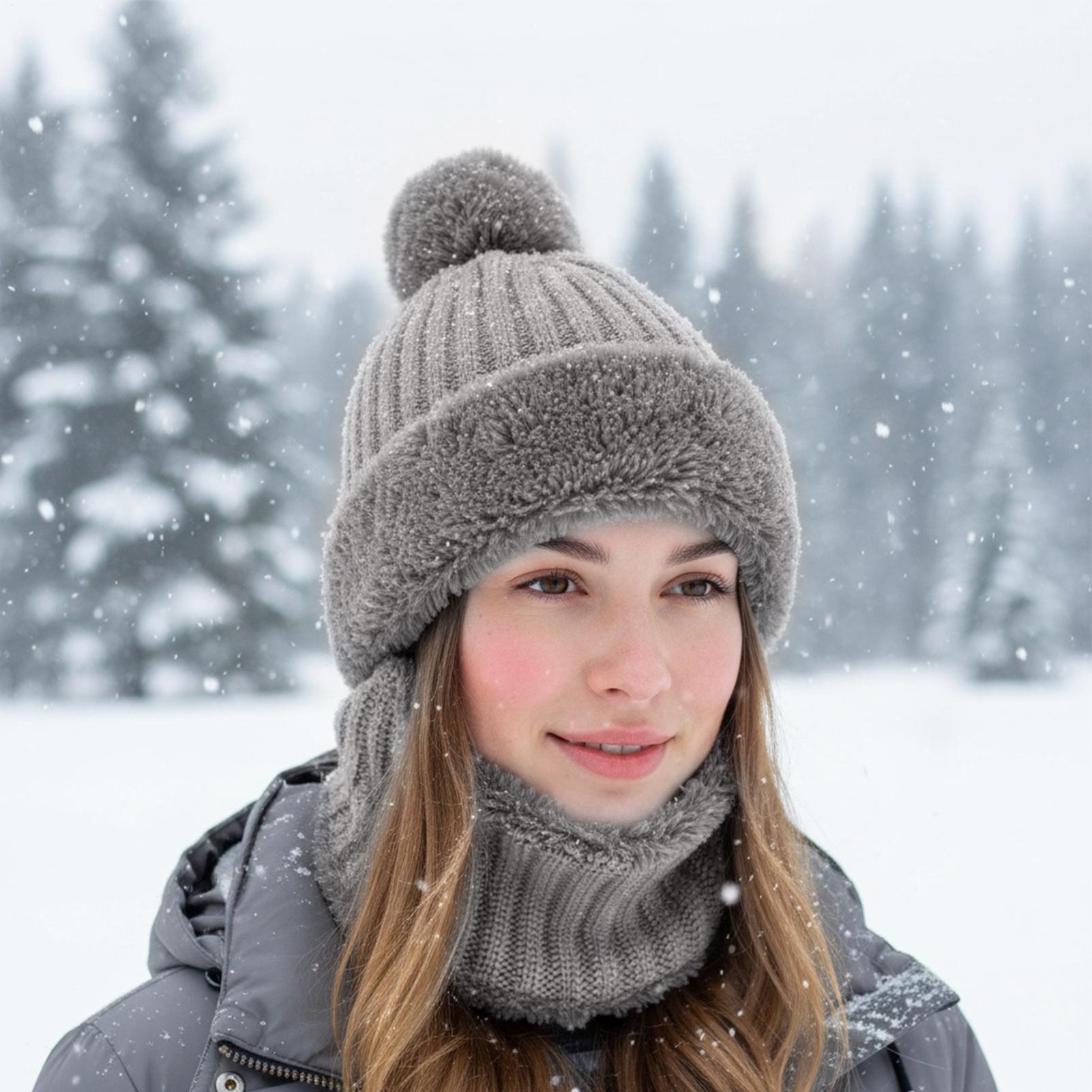 Knit Hat Cycling Beanie With N – Neck Gaiter Fleece Bewertung und Preis