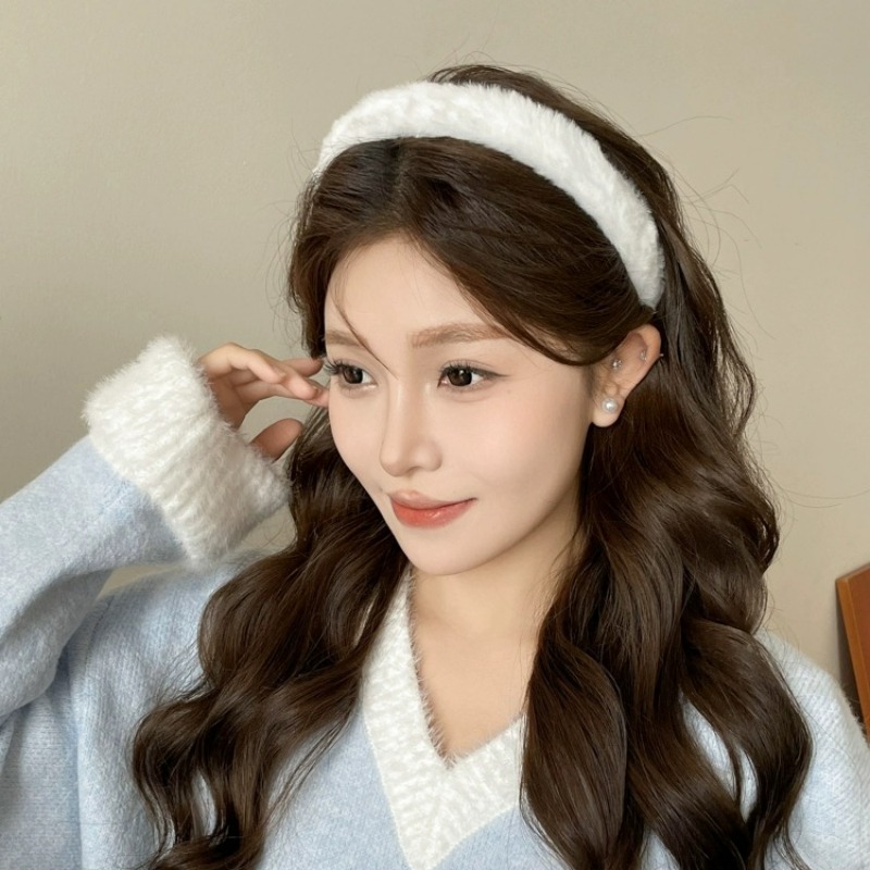 Korean Soft Headband Women Gir – Winter Headband Fleece Bewertung und Preis