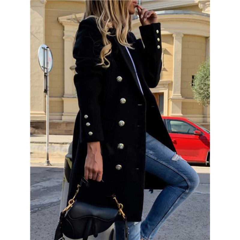 A24F-Women Fall Winter Wool Co – Wool Coat Peacoat Bewertung und Preis