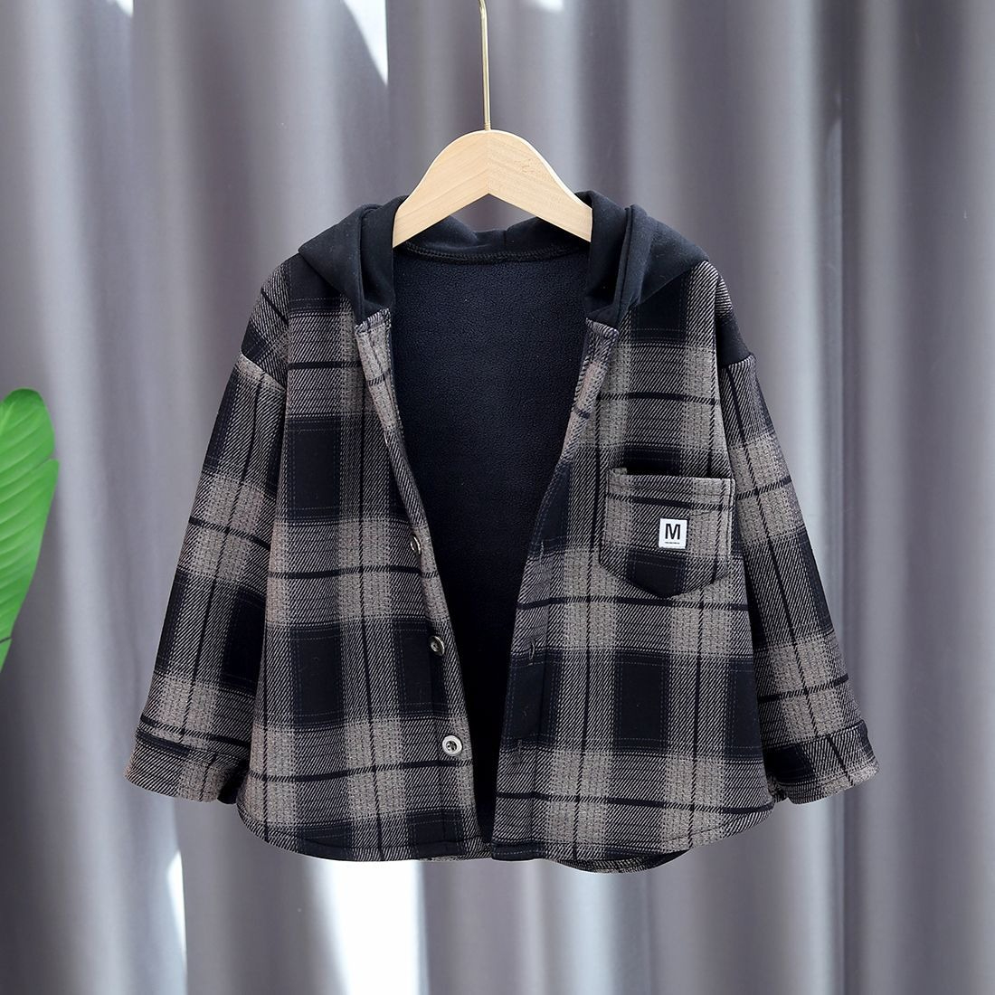 2025 New Boys Autumn Winter Fl – Flannel Shirt Lined Bewertung und Preis