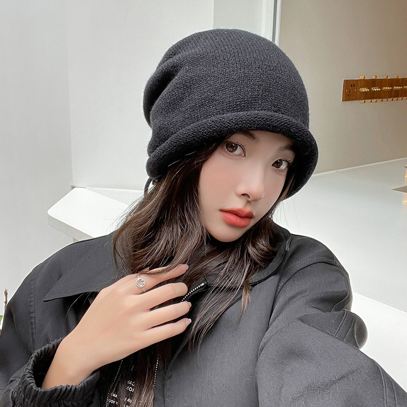 Knitted Bonnet Hoods Female Wi – Knit Beanie Hat Warm Bewertung und Preis
