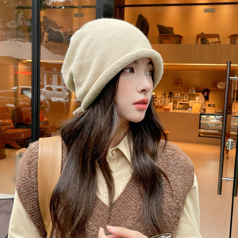 Knitted Bonnet Hoods Female Wi – Knit Beanie Hat Warm Bewertung und Preis