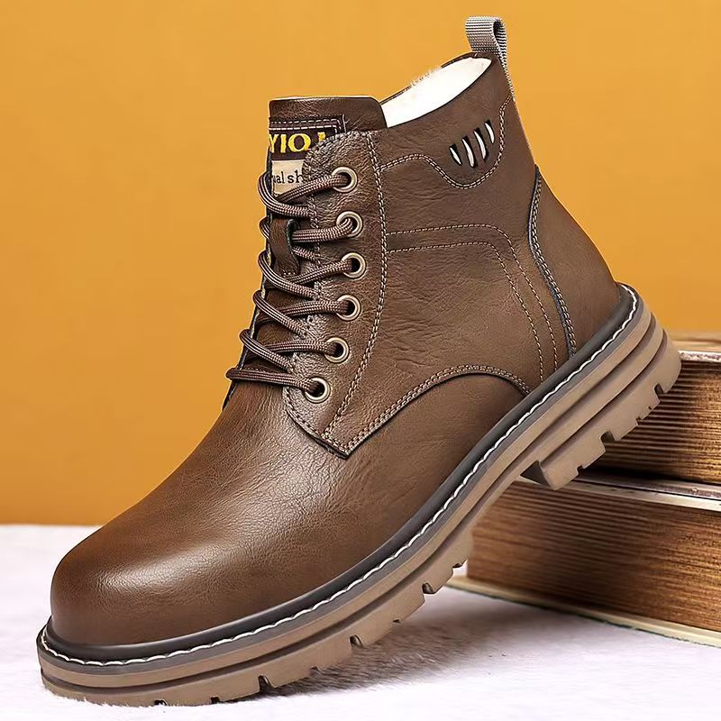 Men's Winter New Leather High  – Waterproof Winter Boot Bewertung und Preis