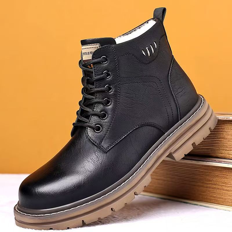 Men's Winter New Leather High  – Waterproof Winter Boot Bewertung und Preis