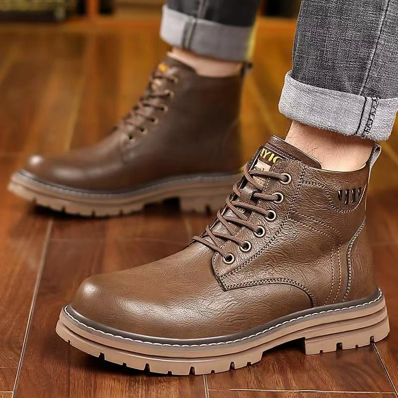 Men's Winter New Leather High  – Waterproof Winter Boot Bewertung und Preis