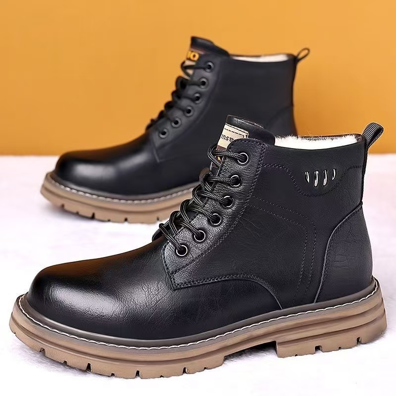 Men's Winter New Leather High  – Waterproof Winter Boot Bewertung und Preis