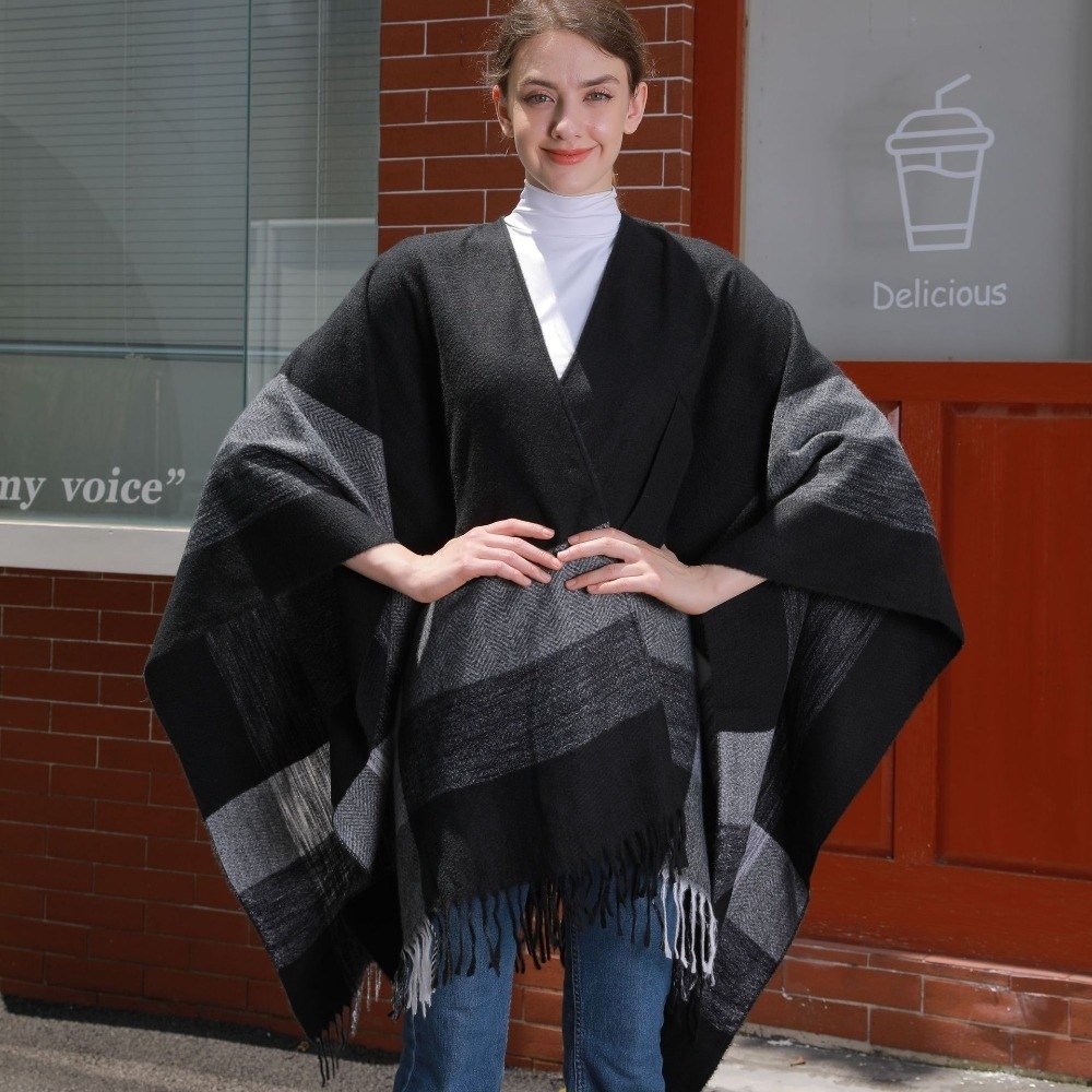 Warm Coat Plaid Design Travel  – Shawl Wrap Winter Bewertung und Preis