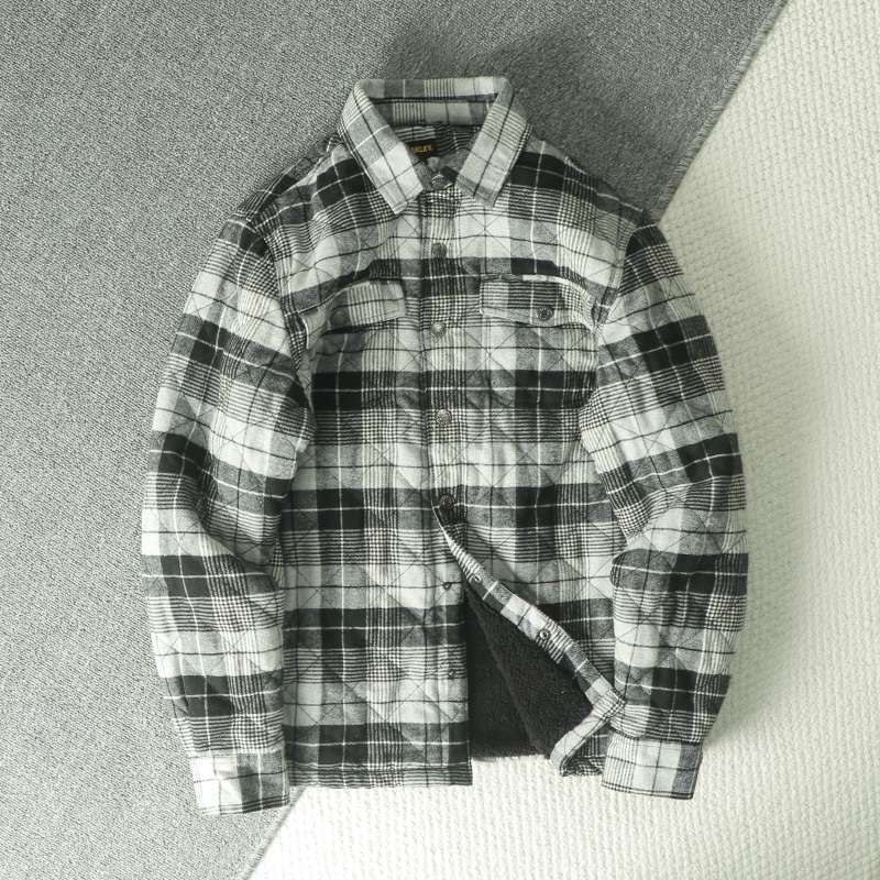 Fall Winter Men's Plaid Flanne – Flannel Shirt Lined Bewertung und Preis