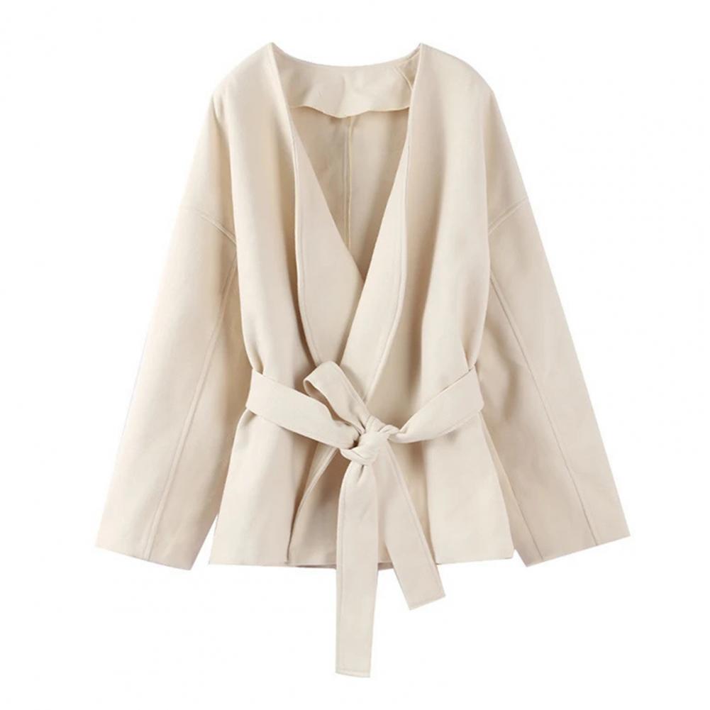 Lace-up Waist Jacket Stylish W – Wool Coat Peacoat Bewertung und Preis