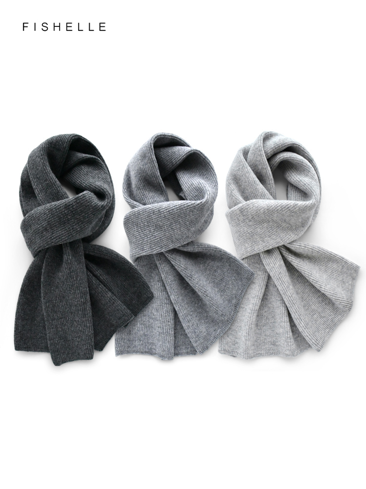 Gray solid color cashmere scar – Wool Scarf Men Bewertung und Preis