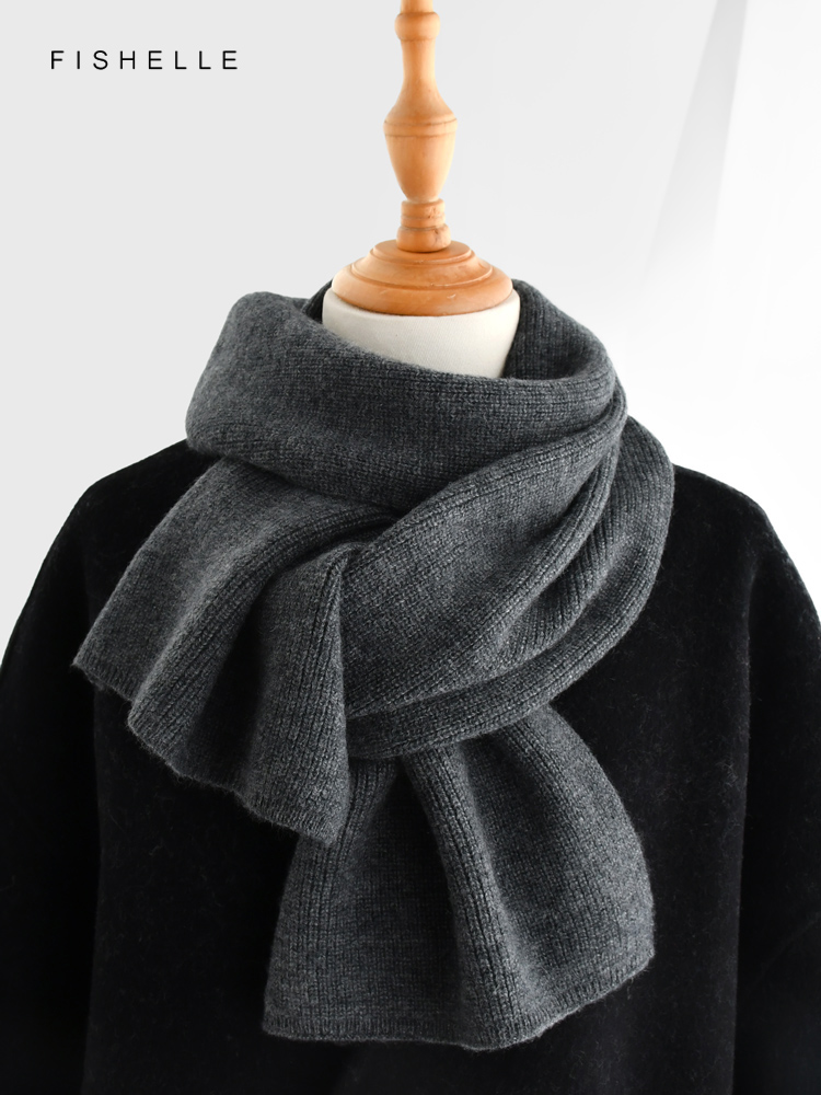 Gray solid color cashmere scar – Wool Scarf Men Bewertung und Preis