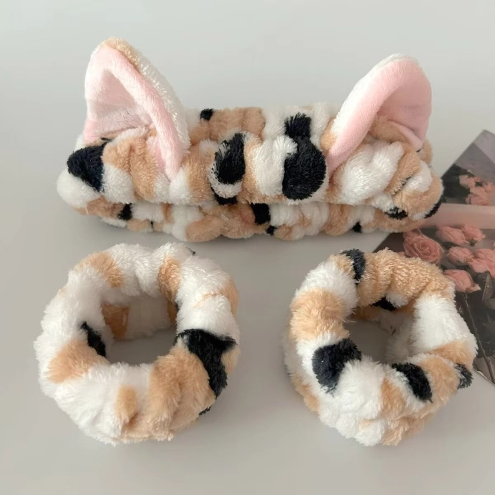 3pcs/set Leopard Print Cute Ca – Winter Headband Fleece Bewertung und Preis