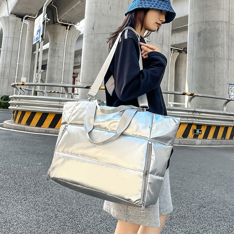 Women Y2k Silver Shoulder Bag  – Down Jacket Packable Bewertung und Preis