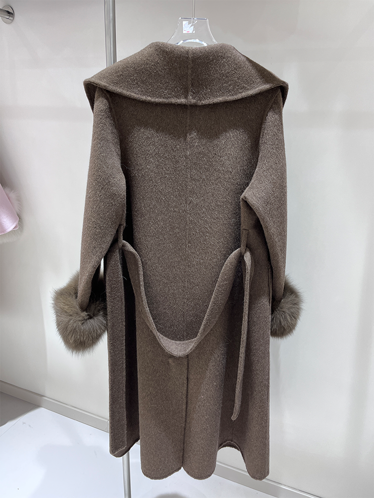 2025 New Wool Coat With Real F – Wool Coat Peacoat Bewertung und Preis