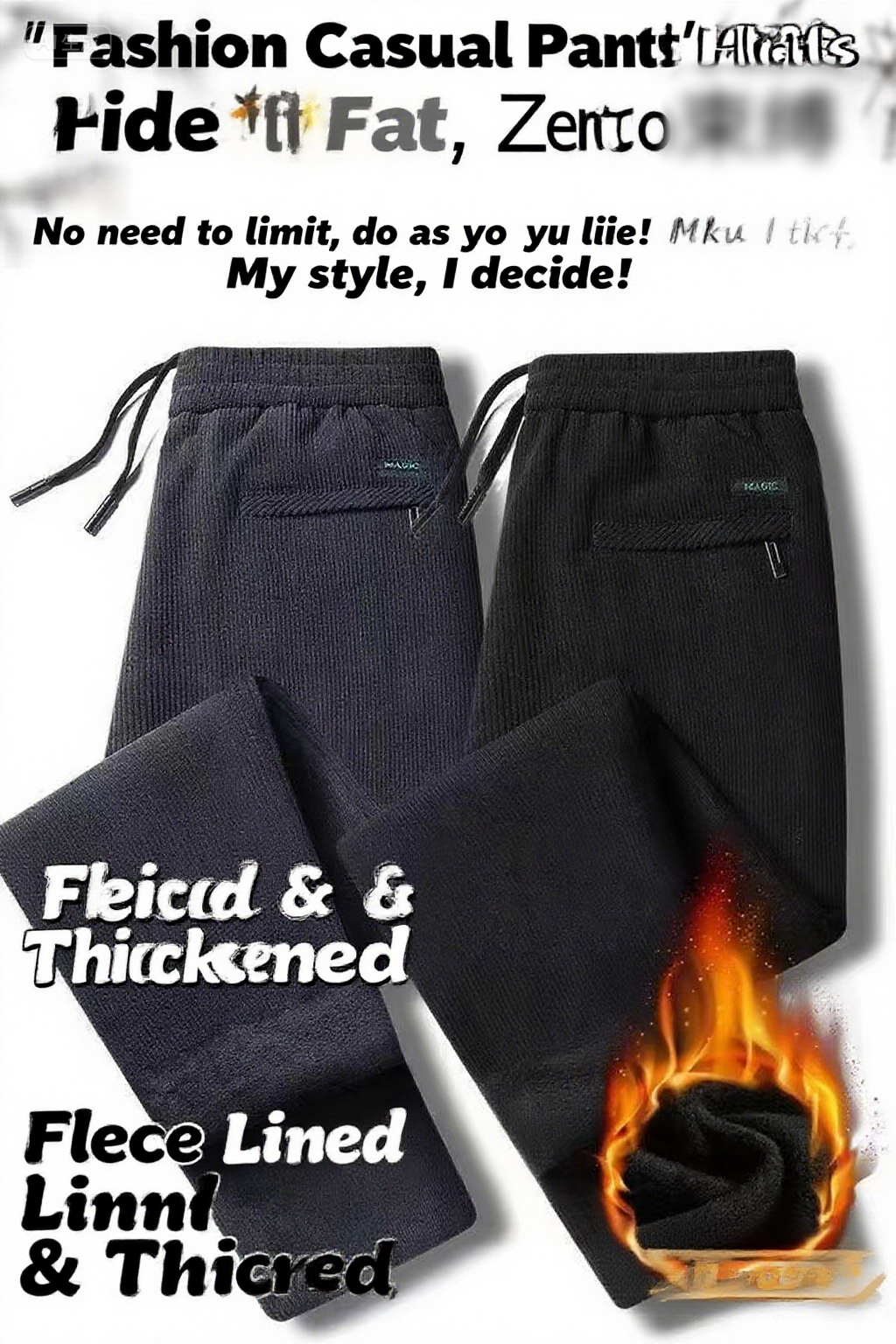 Black gray men's corduroy and  – Corduroy Pant Warm Bewertung und Preis