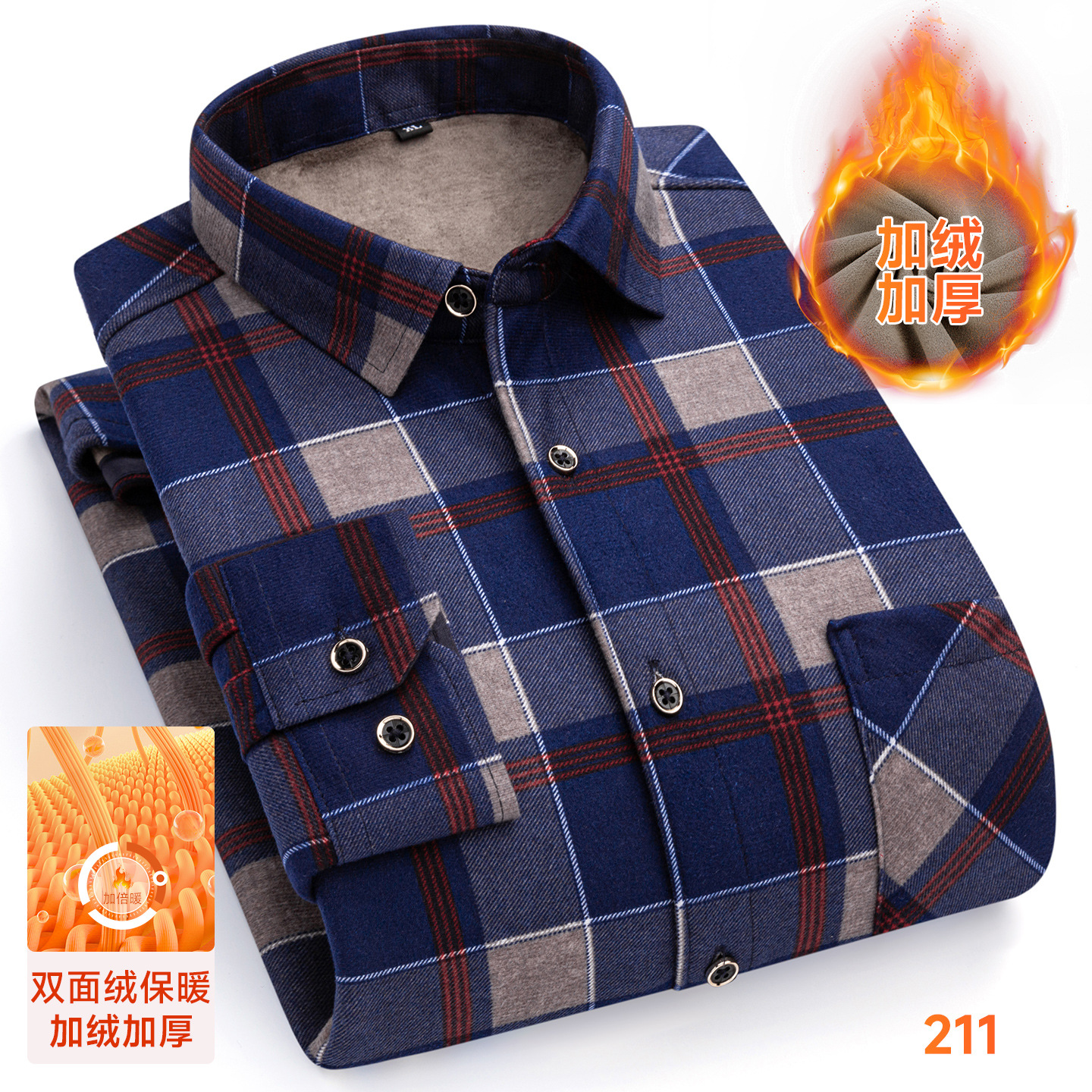 8XL Men Winter Warm Plaid Shir – Flannel Shirt Lined Bewertung und Preis