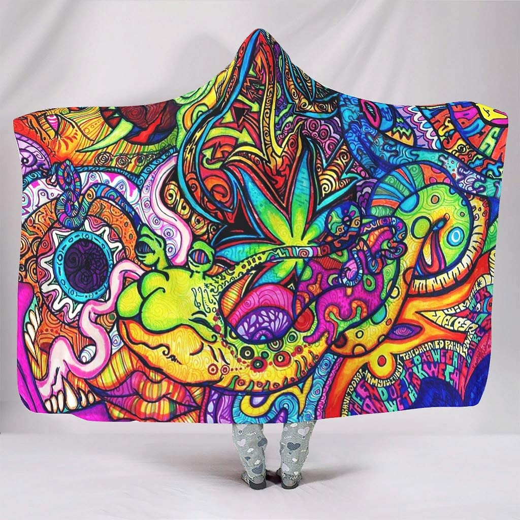 Abstract Bright Trippy Rainbow – Sherpa Hoodie Fleece Bewertung und Preis