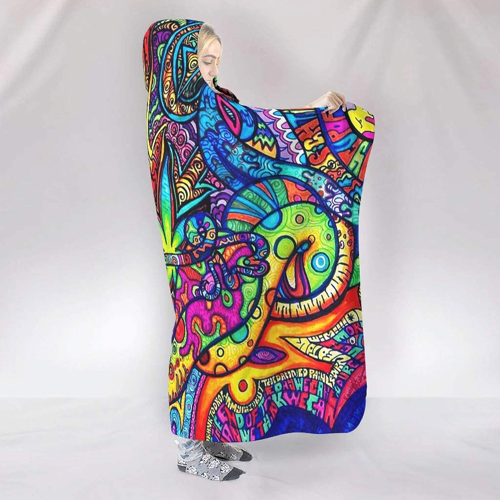 Abstract Bright Trippy Rainbow – Sherpa Hoodie Fleece Bewertung und Preis