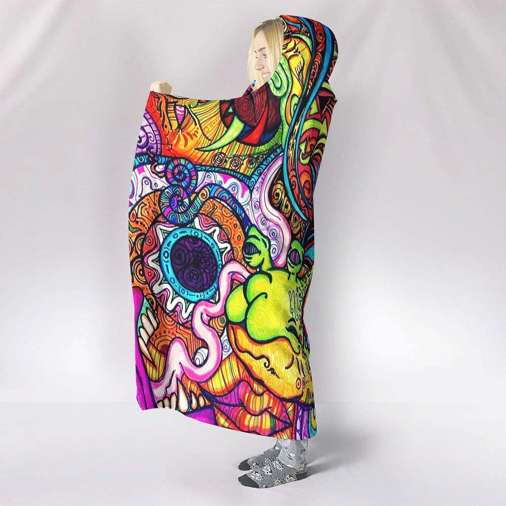Abstract Bright Trippy Rainbow – Sherpa Hoodie Fleece Bewertung und Preis