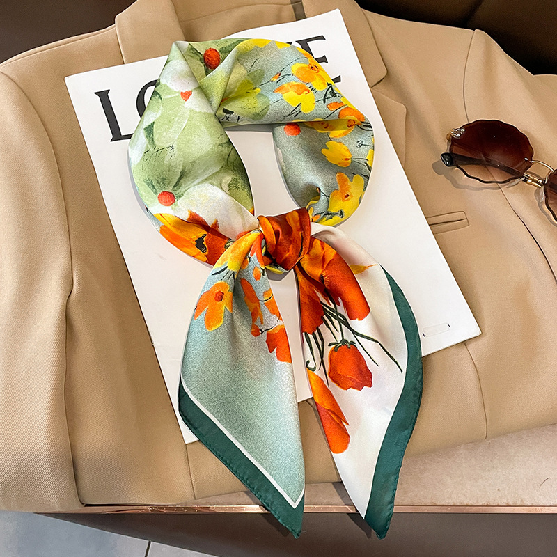 70x70cm Silk Scarf Square For  – Shawl Wrap Winter Bewertung und Preis