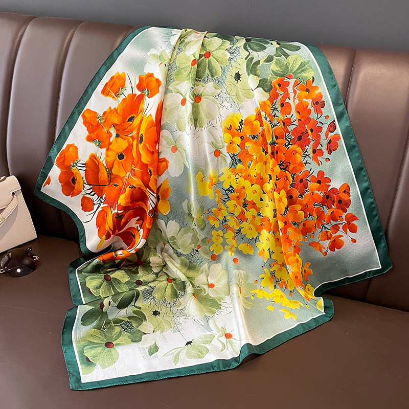 70x70cm Silk Scarf Square For  – Shawl Wrap Winter Bewertung und Preis