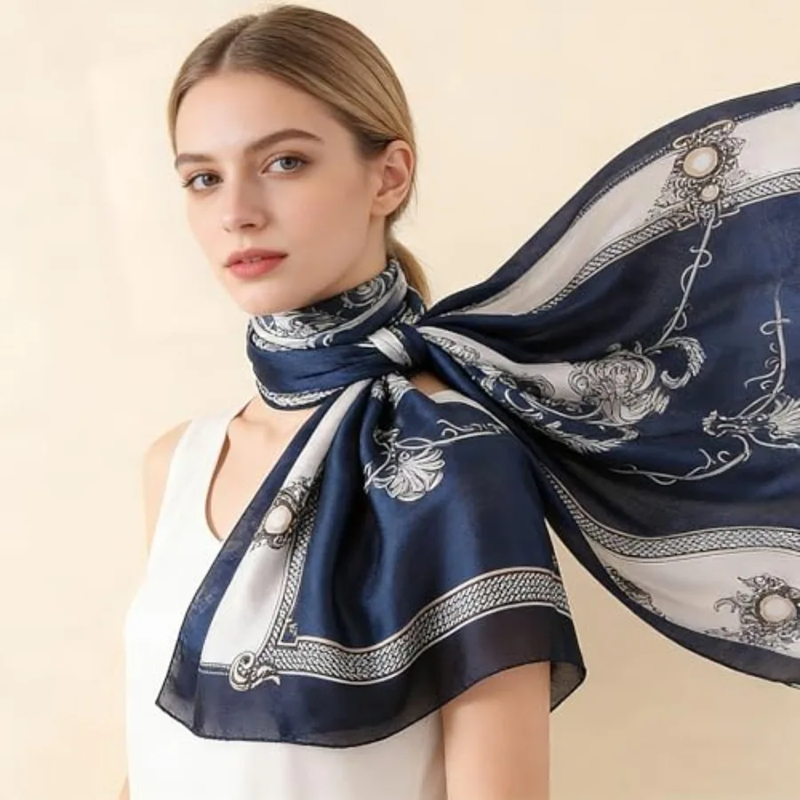 Silk Scarf Mulberry Silk Fashi – Shawl Wrap Winter Bewertung und Preis