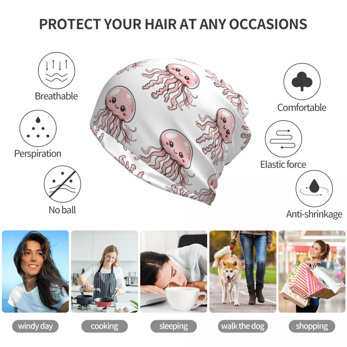 Cute Jellyfish Kawaii Design B – Knit Beanie Hat Warm Bewertung und Preis