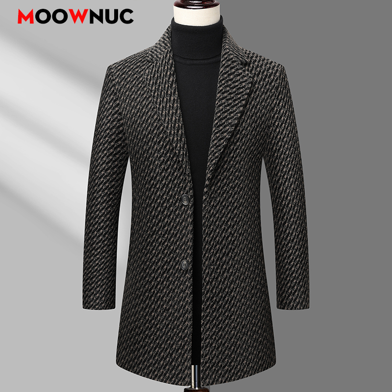 Long Coat Men Mens Wool Jacket – Wool Coat Peacoat Bewertung und Preis