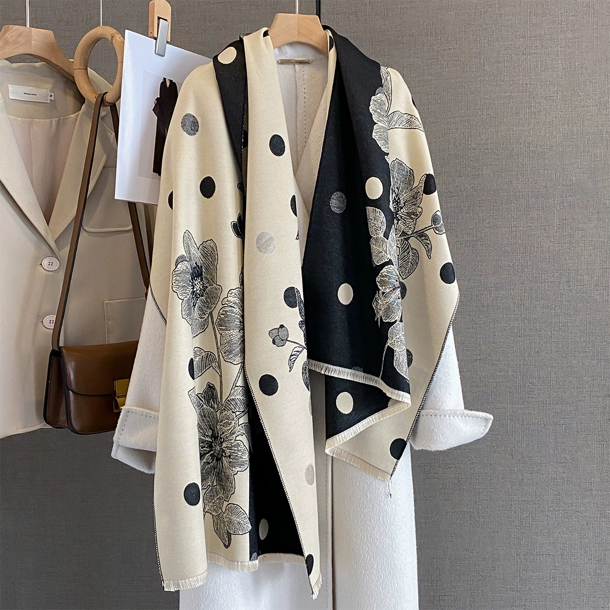 2025 Women Thicken Luxury Wint – Cashmere Pashmina Wrap Bewertung und Preis
