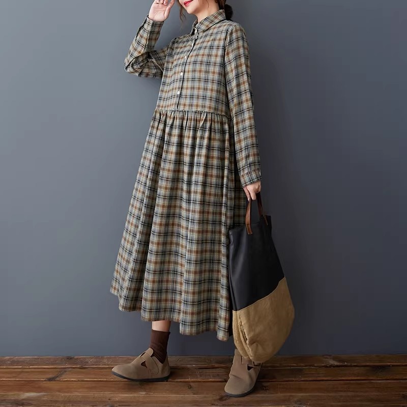 Korean Loose Retro Plaid Shirt – Flannel Shirt Lined Bewertung und Preis