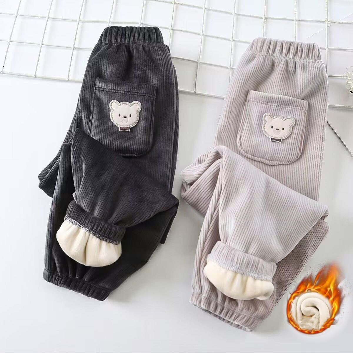 1pcs Boy Girl Winter Velvet Co – Corduroy Pant Warm Bewertung und Preis