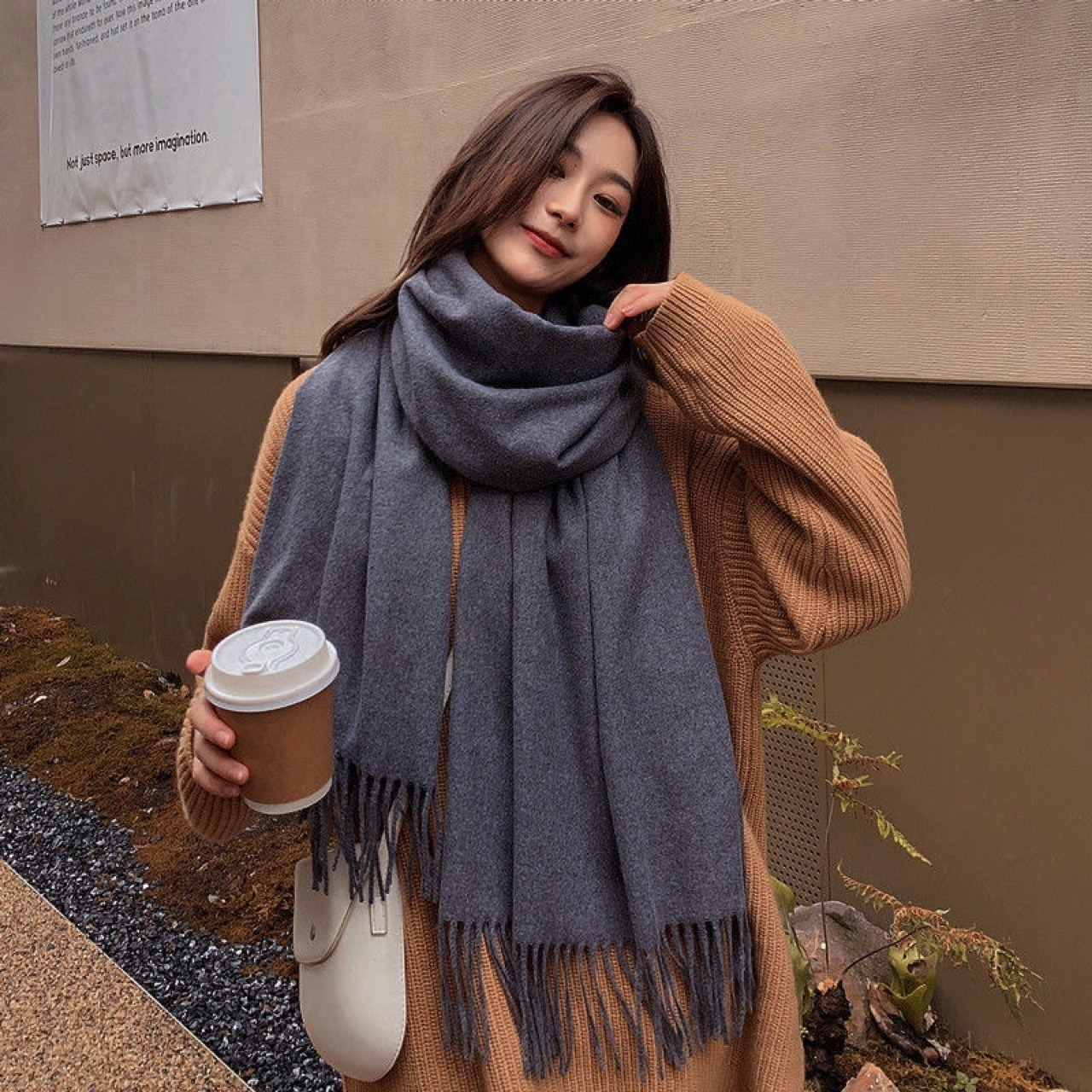 New Black Scarf Cashmere Woman – Wool Scarf Men Bewertung und Preis