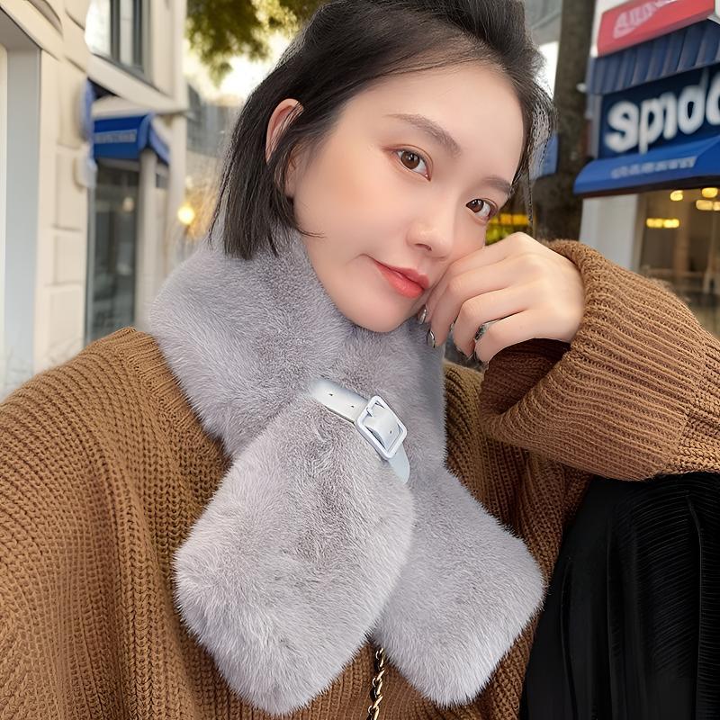 Women's Fluffy Faux Fur Scarf  – Shawl Wrap Winter Bewertung und Preis