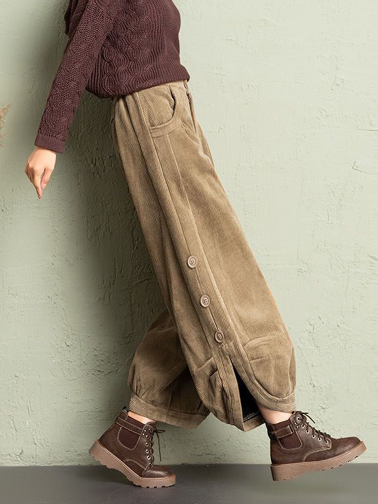 Korean Corduroy Women Pants Fa – Corduroy Pant Warm Bewertung und Preis