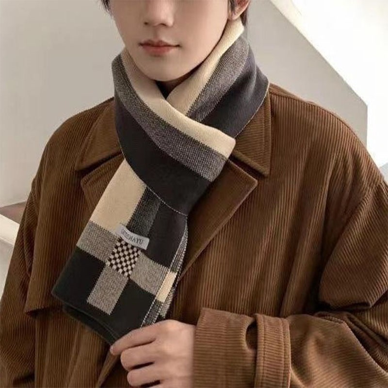 New Winter Men Scarf Keep Warm – Wool Scarf Men Bewertung und Preis