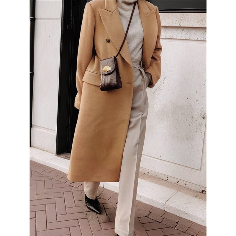 A24F-Womens Long Wool Coats Fa – Wool Coat Peacoat Bewertung und Preis