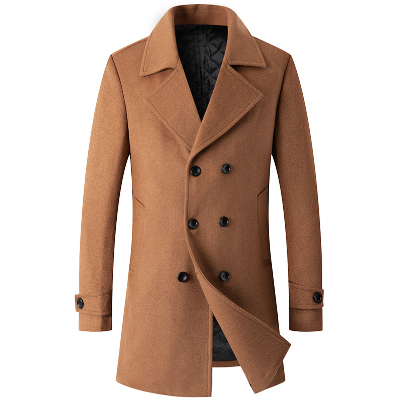 Double Breasted Coat Men Peaco – Wool Coat Peacoat Bewertung und Preis