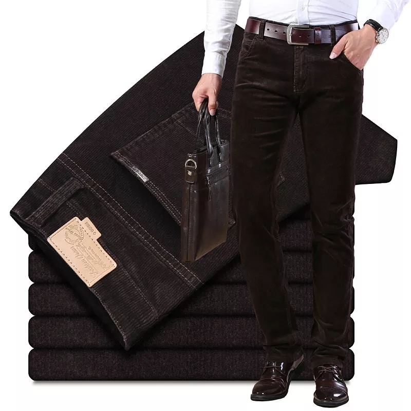 Autumn Winter Men`s Thick Warm – Corduroy Pant Warm Bewertung und Preis