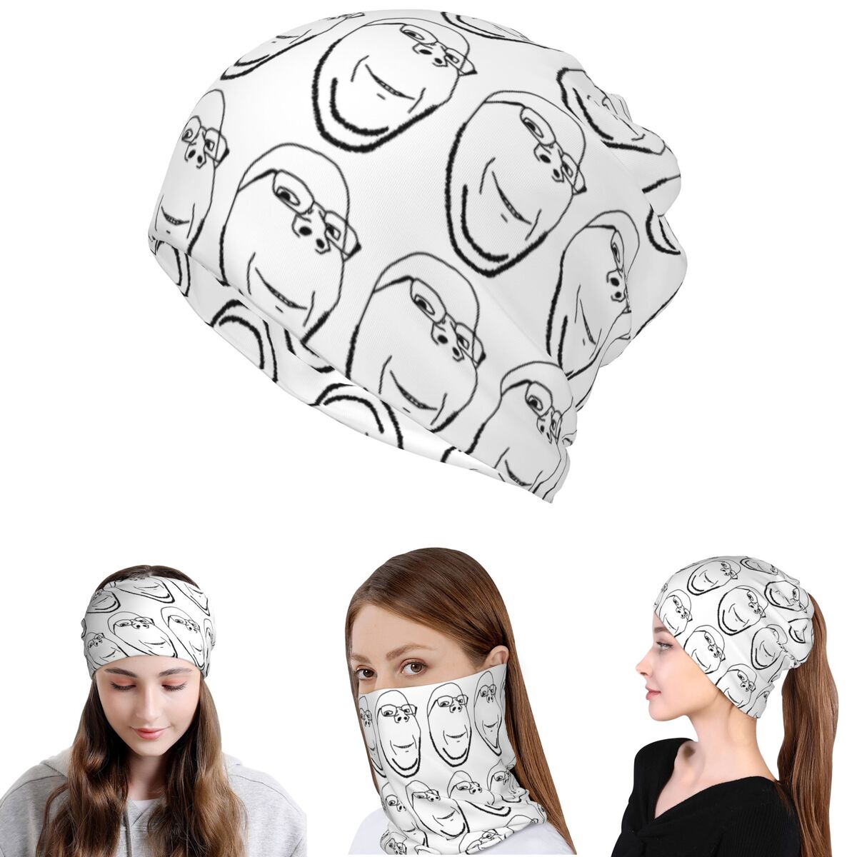 Smiling Wholesome Wojak Soyjak – Knit Beanie Hat Warm Bewertung und Preis