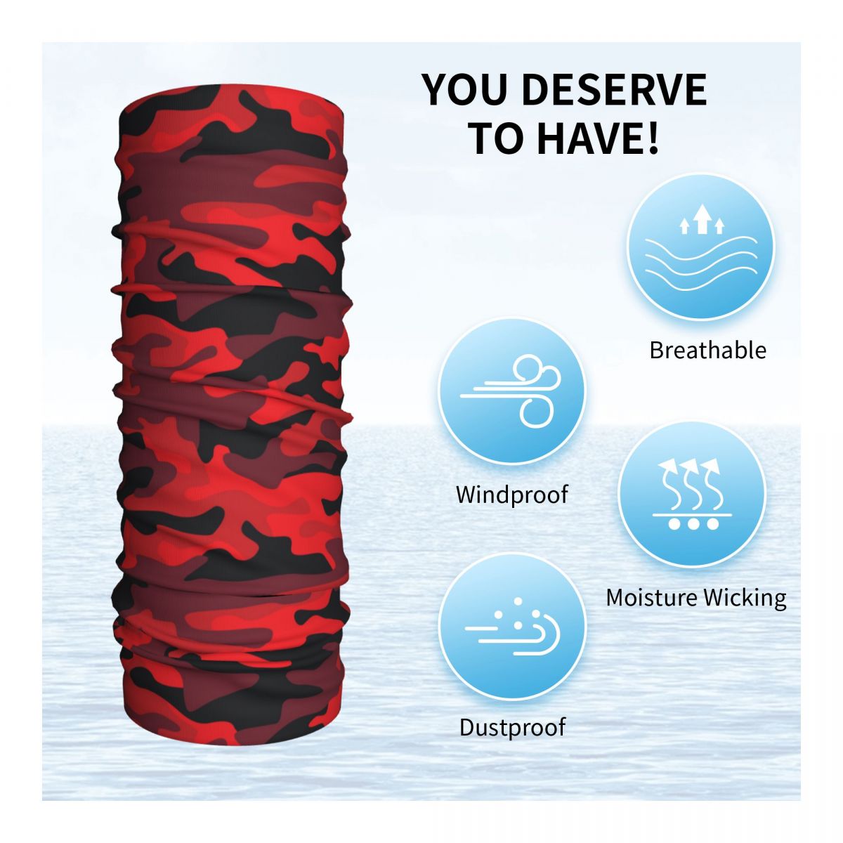 Militaryy Red Camouflage Banda – Neck Gaiter Fleece Bewertung und Preis